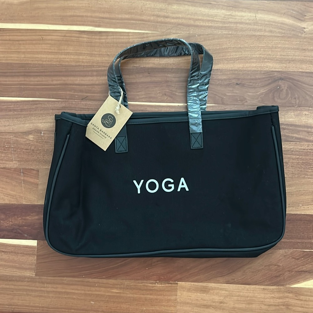 Black Sturdy Yoga Tote Bag